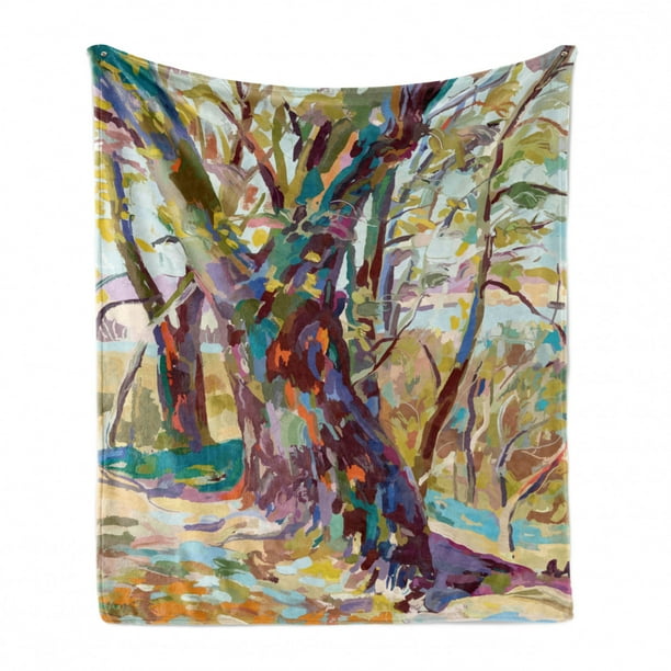 Spring Forest by The Lake Woodland Nature Scenery with Tree Foliage Landscape Multicolor 60 x 80 Cozy Plush for Indoor and Outdoor Use Ambesonne Oil Painting Soft Flannel Fleece Throw Blanket Spring Forest by The Lake Woodland Nature Scenery with Tree Foliage Landscape Multicolor 60 x 80 Cozy Plush for Indoor and Outdoor Use Ambesonne Oil Painting Soft Flannel Fleece Throw Blanket
